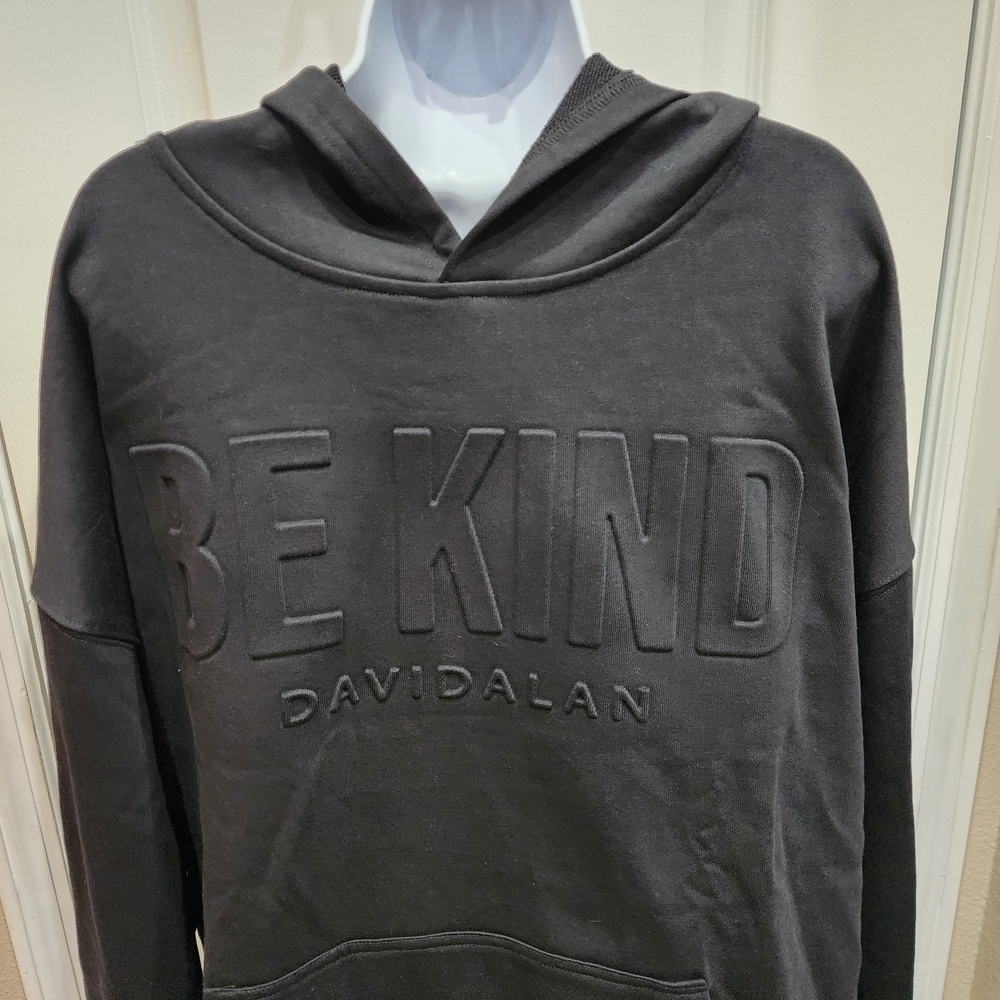David Alan Black Sweater with Embossed Be Kind Design XL NWT